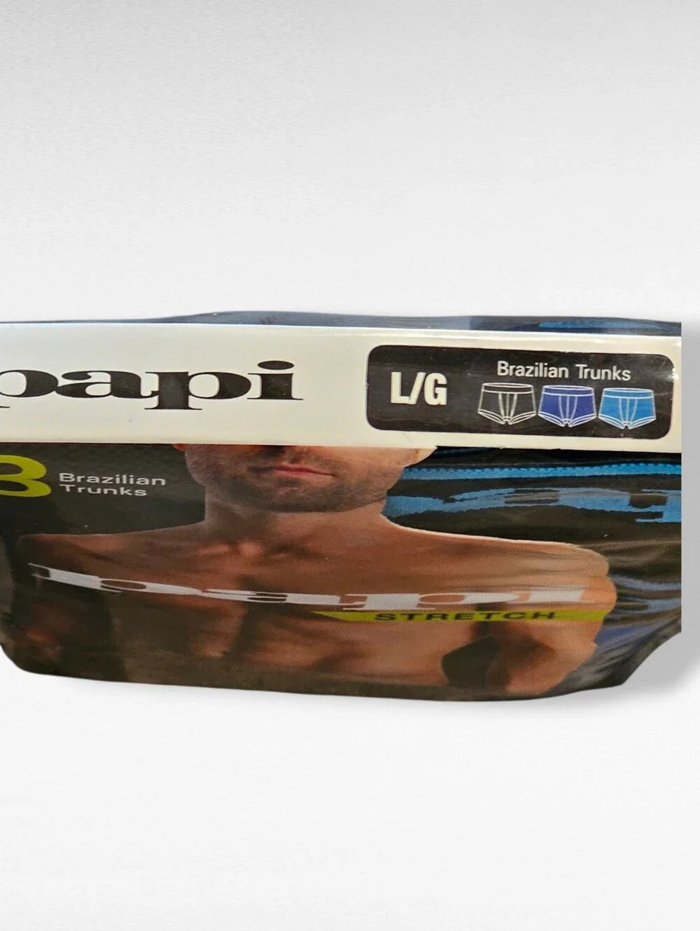 Papi Stretch Brazilian Trunks Blue Size Large